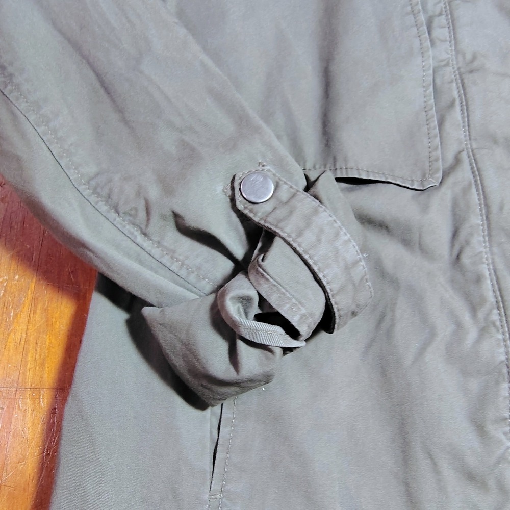 Women‎ Army Green Utility Jacket Drawstring Waist Field Coat Size M - Picture 2 of 11